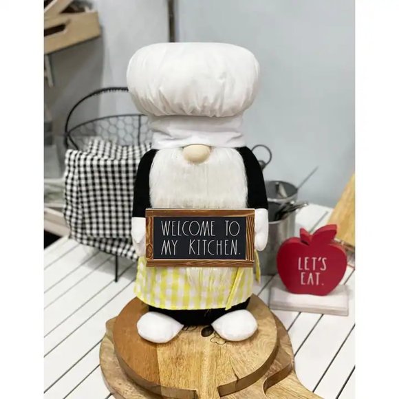 Rae Dunn Plush Kitchen Gnome - WELCOME TO MY KITCHEN - Picture 1 of 4